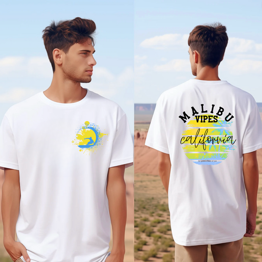 "Malibu Vipes" T-Shirt (weiss) Man