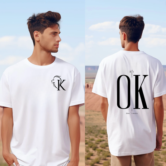 "OK" T-Shirt (weiss) Man
