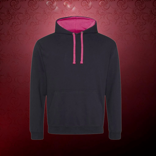 Kitan´s  jet black/hot pink Premium Hoodie mit deinem Wunschdesigne!